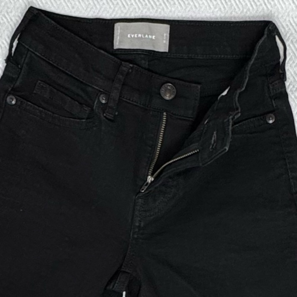 Everlane Mid Rise Skinny Ankle Jeans in Black, Women's Size 25 L26 - Picture 9 of 11